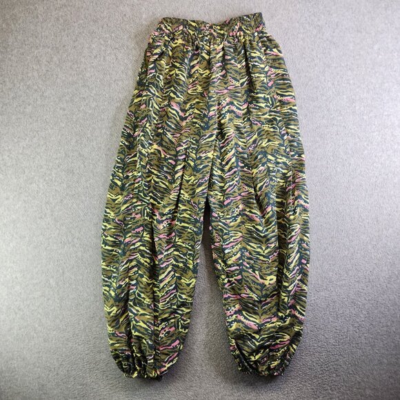 Free People Pants Womens XS Green Zebra Zephyr Balloon FP Movement Hi Rise - Picture 5 of 12